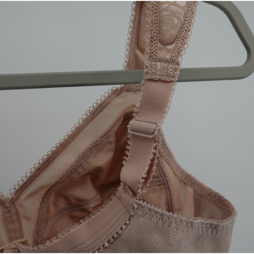 Playtex 18 Hour Ultimate Shoulder Comfort Bra 4693 Tan Floral Jacquard 38C - Picture 4 of 6